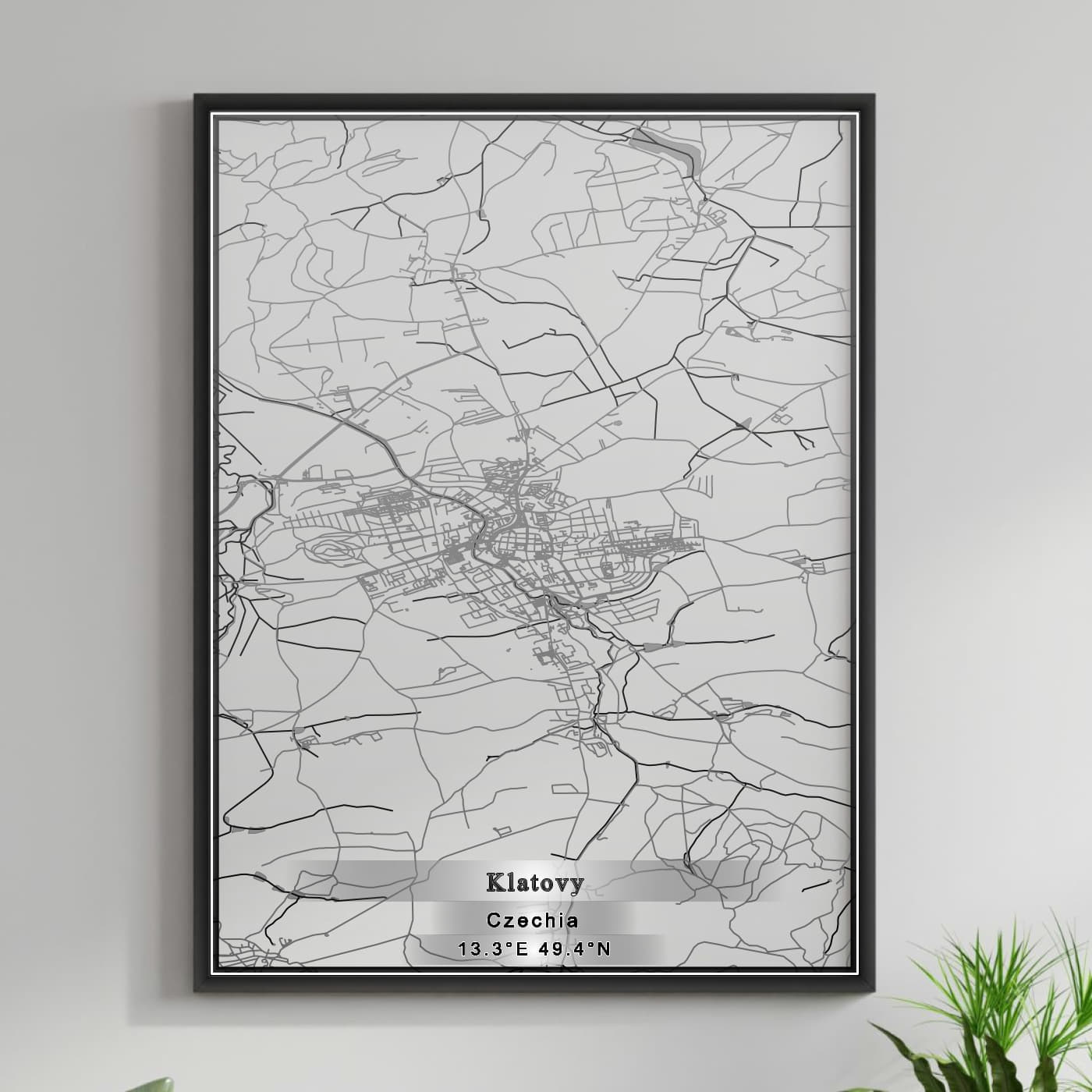 ROAD MAP OF KLATOVY, CZECH REPUBLIC BY MAPBAKES