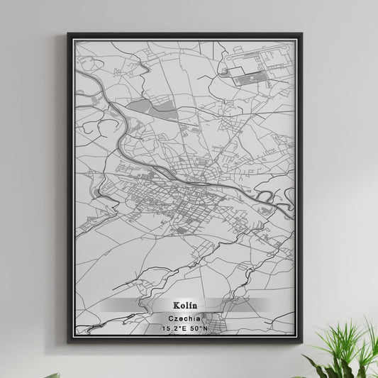 ROAD MAP OF KOLIN, CZECH REPUBLIC BY MAPBAKES