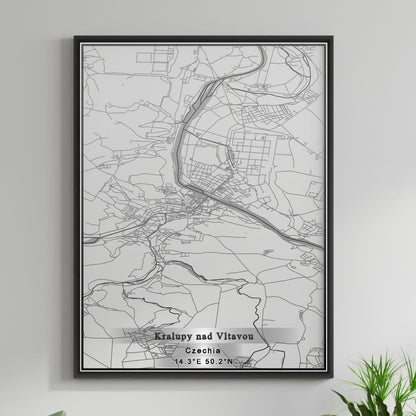 ROAD MAP OF KRALUPY NAD VLTAVOU, CZECH REPUBLIC BY MAPBAKES