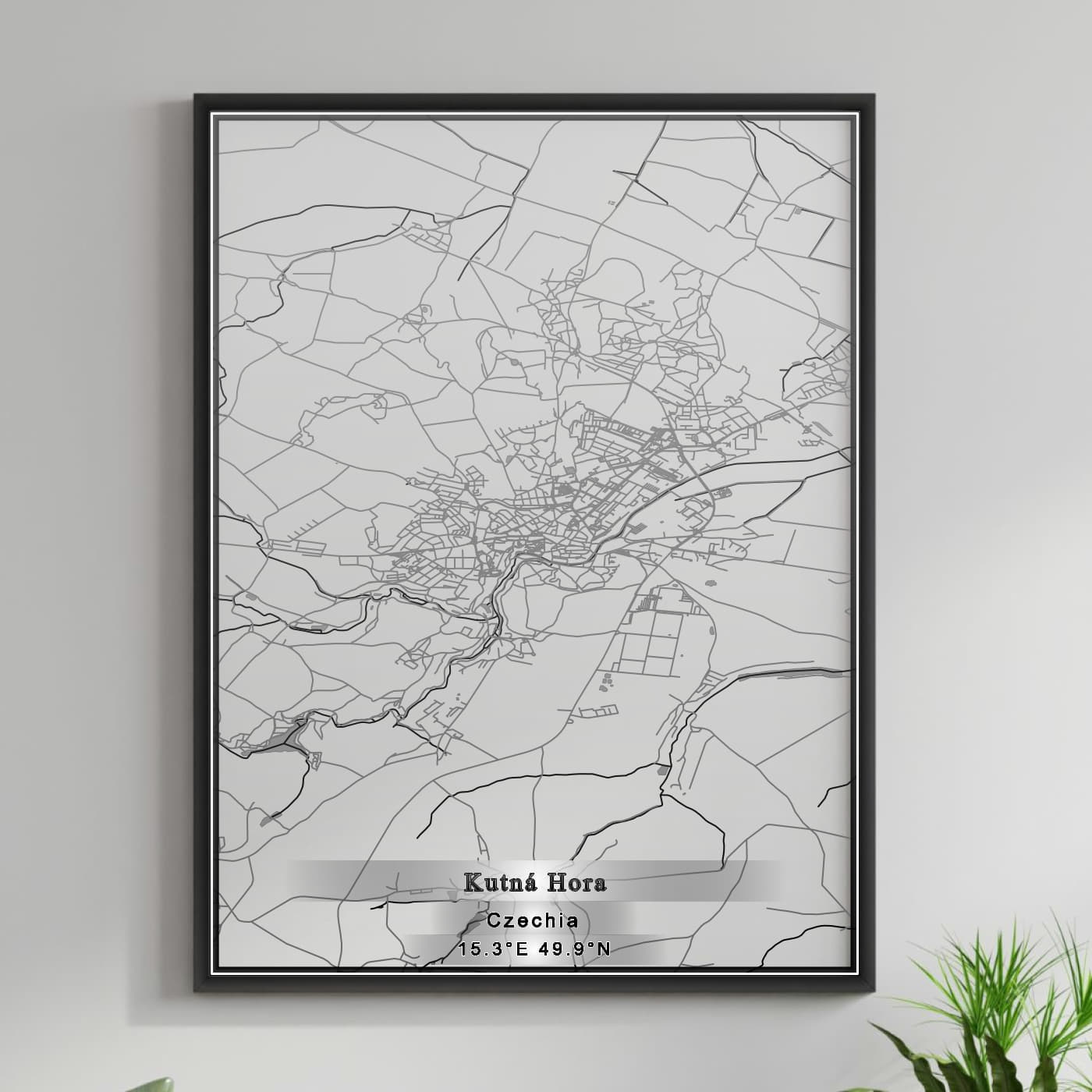 ROAD MAP OF KUTNA HORA, CZECH REPUBLIC BY MAPBAKES