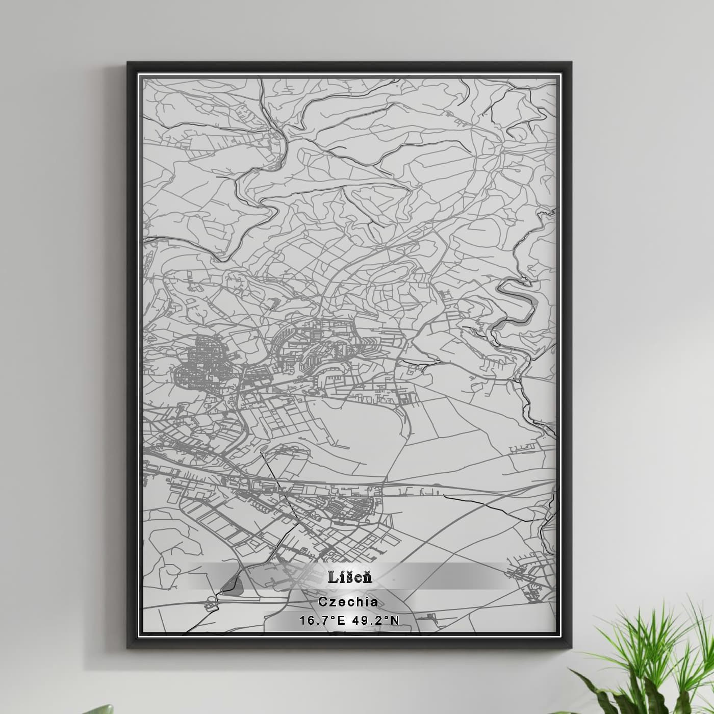 ROAD MAP OF LISEN, CZECH REPUBLIC BY MAPBAKES