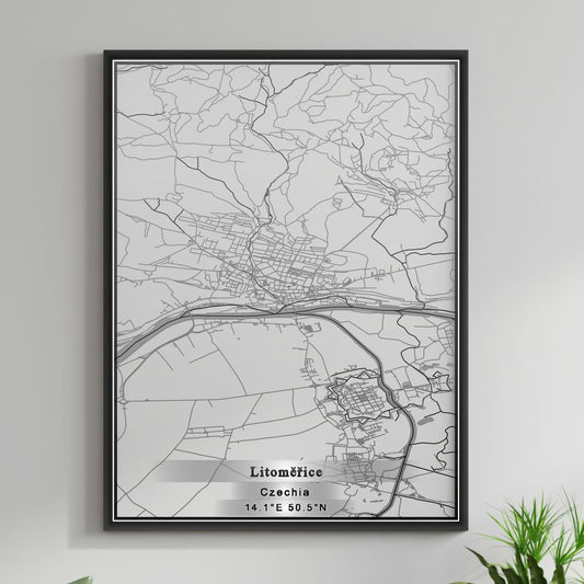 ROAD MAP OF LITOMERICE, CZECH REPUBLIC BY MAPBAKES