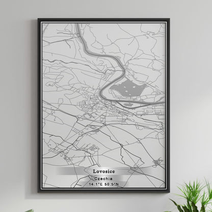 ROAD MAP OF LOVOSICE, CZECH REPUBLIC BY MAPBAKES