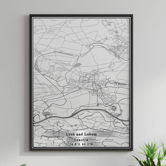 ROAD MAP OF LYSA NAD LABEM, CZECH REPUBLIC BY MAPBAKES