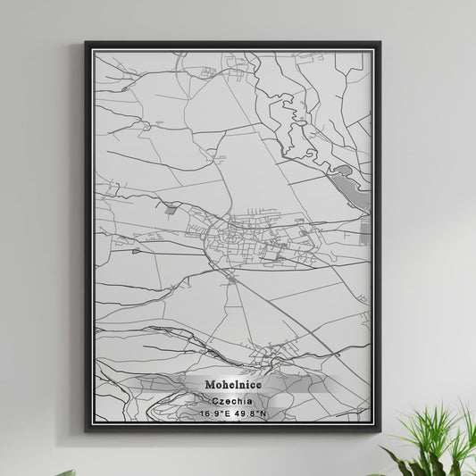 ROAD MAP OF MOHELNICE, CZECH REPUBLIC BY MAPBAKES