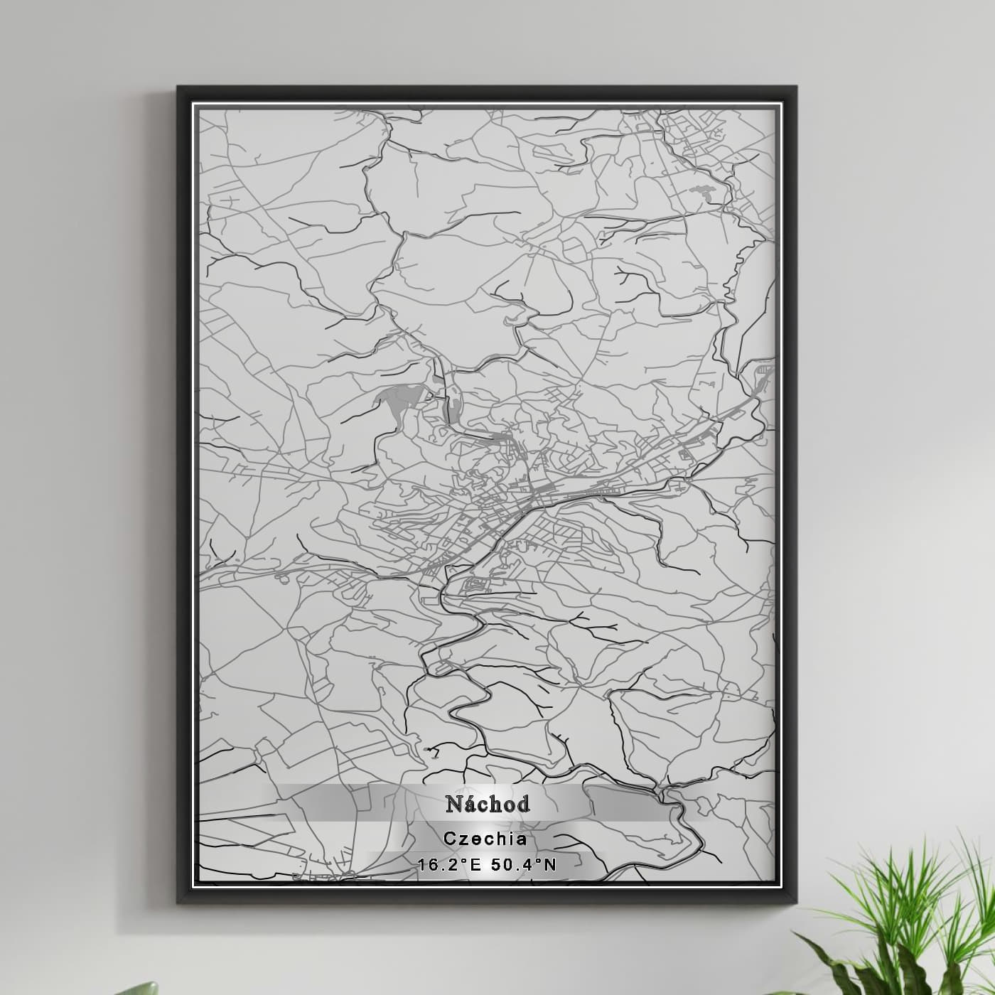 ROAD MAP OF NACHOD, CZECH REPUBLIC BY MAPBAKES