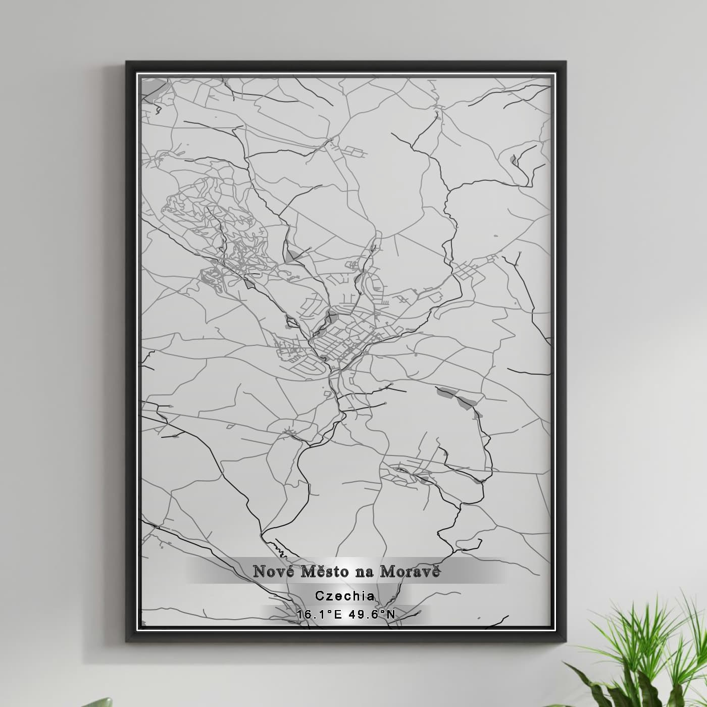 ROAD MAP OF NOVE MESTO NA MORAVE, CZECH REPUBLIC BY MAPBAKES