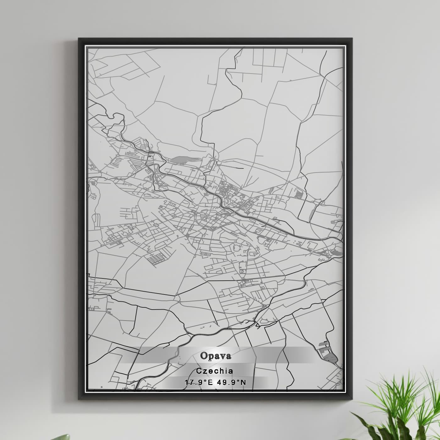 ROAD MAP OF OPAVA, CZECH REPUBLIC BY MAPBAKES