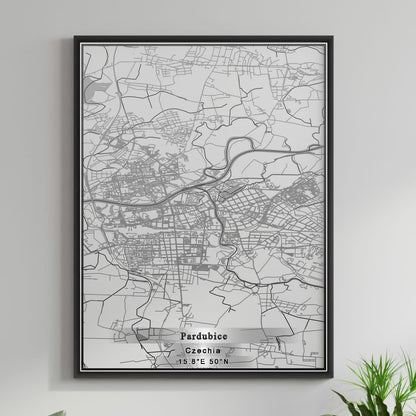 ROAD MAP OF PARDUBICE, CZECH REPUBLIC BY MAPBAKES