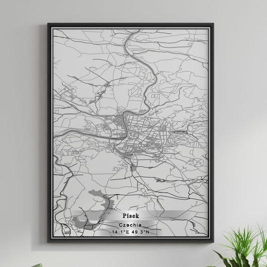 ROAD MAP OF PISEK, CZECH REPUBLIC BY MAPBAKES