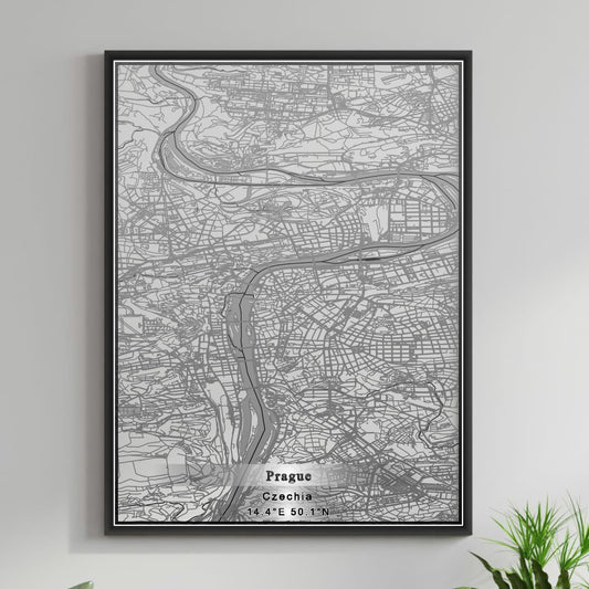 ROAD MAP OF PRAGUE, CZECH REPUBLIC BY MAPBAKES