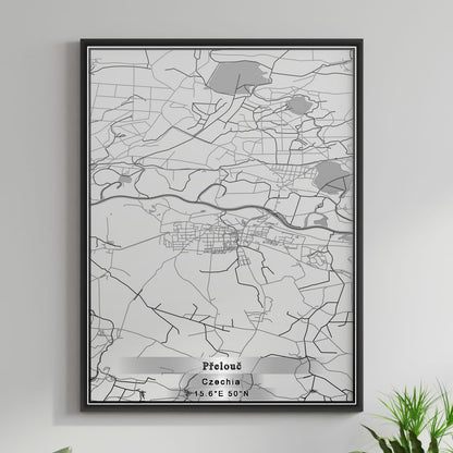 ROAD MAP OF PRELOUC, CZECH REPUBLIC BY MAPBAKES