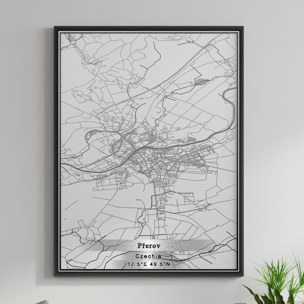 ROAD MAP OF PREROV, CZECH REPUBLIC BY MAPBAKES