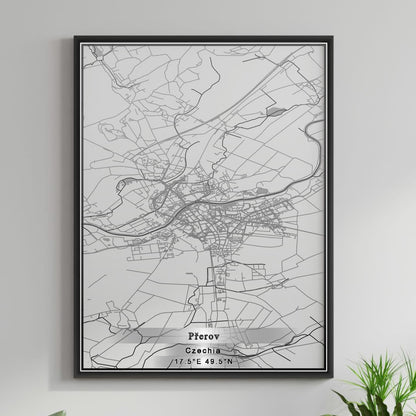ROAD MAP OF PREROV, CZECH REPUBLIC BY MAPBAKES