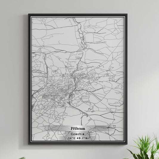 ROAD MAP OF PRIBRAM, CZECH REPUBLIC BY MAPBAKES