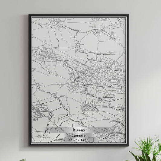 ROAD MAP OF RICANY, CZECH REPUBLIC BY MAPBAKES