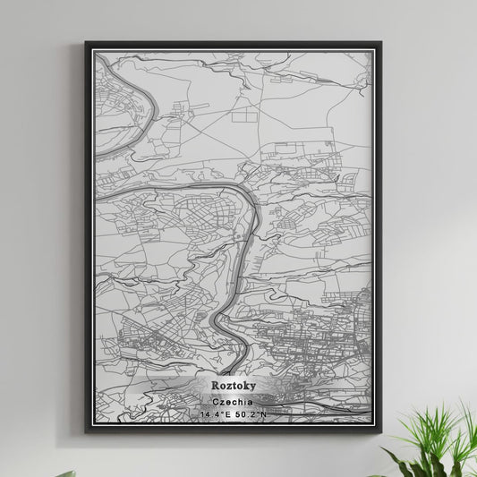ROAD MAP OF ROZTOKY, CZECH REPUBLIC BY MAPBAKES