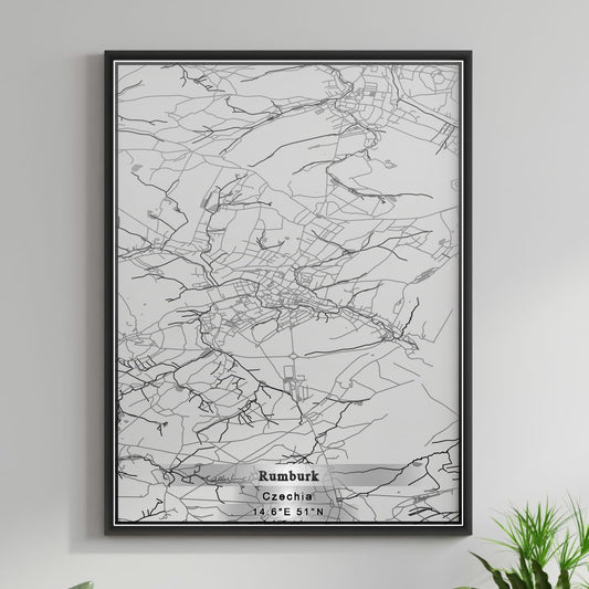 ROAD MAP OF RUMBURK, CZECH REPUBLIC BY MAPBAKES