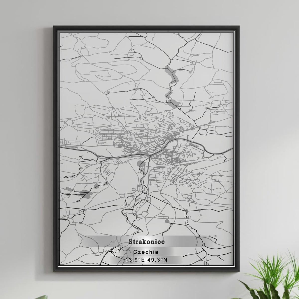 ROAD MAP OF STRAKONICE, CZECH REPUBLIC BY MAPBAKES