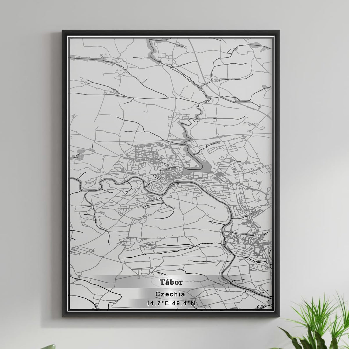 ROAD MAP OF TABOR, CZECH REPUBLIC BY MAPBAKES
