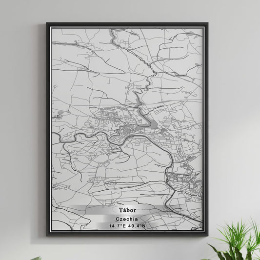 ROAD MAP OF TABOR, CZECH REPUBLIC BY MAPBAKES