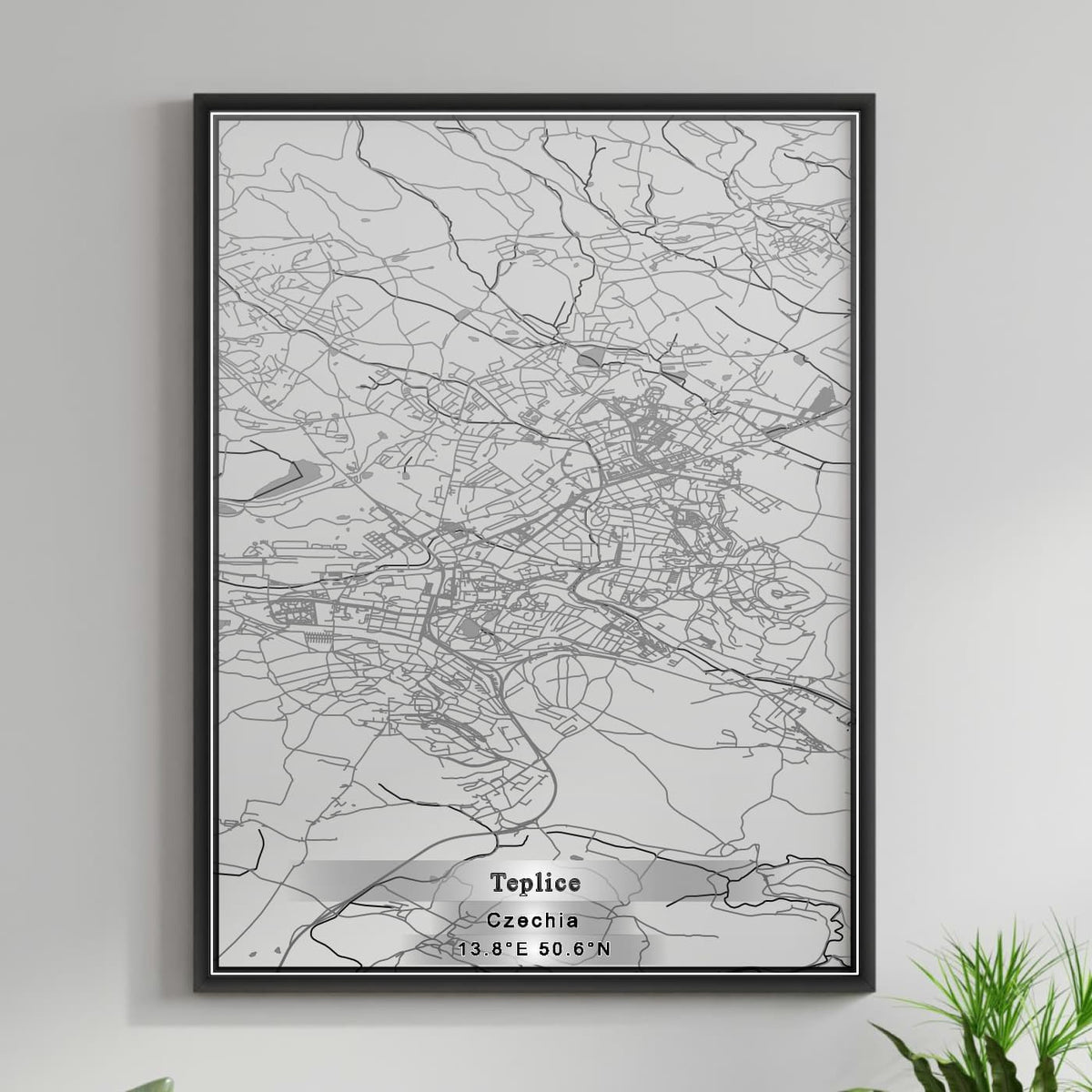 ROAD MAP OF TEPLICE, CZECH REPUBLIC BY MAPBAKES
