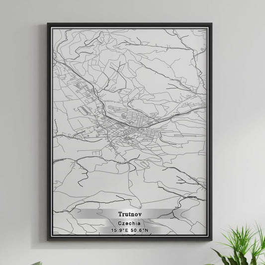 ROAD MAP OF TRUTNOV, CZECH REPUBLIC BY MAPBAKES