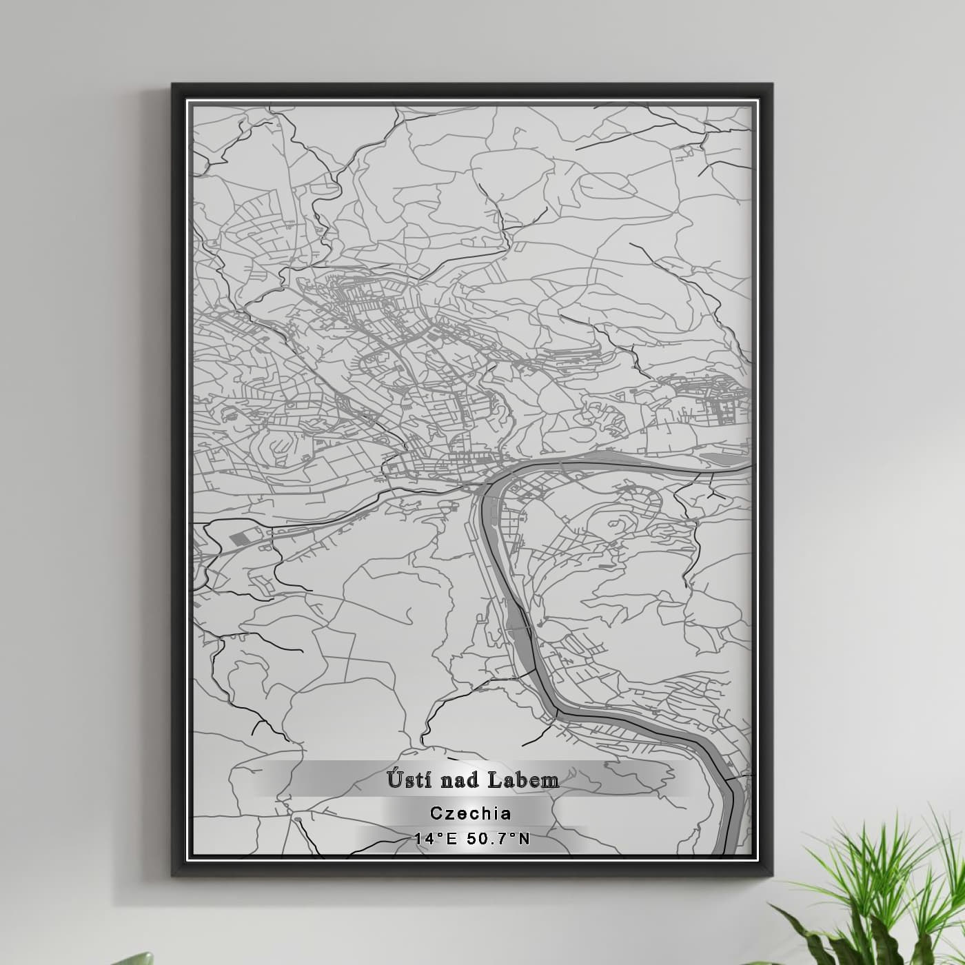 ROAD MAP OF USTI NAD LABEM, CZECH REPUBLIC BY MAPBAKES