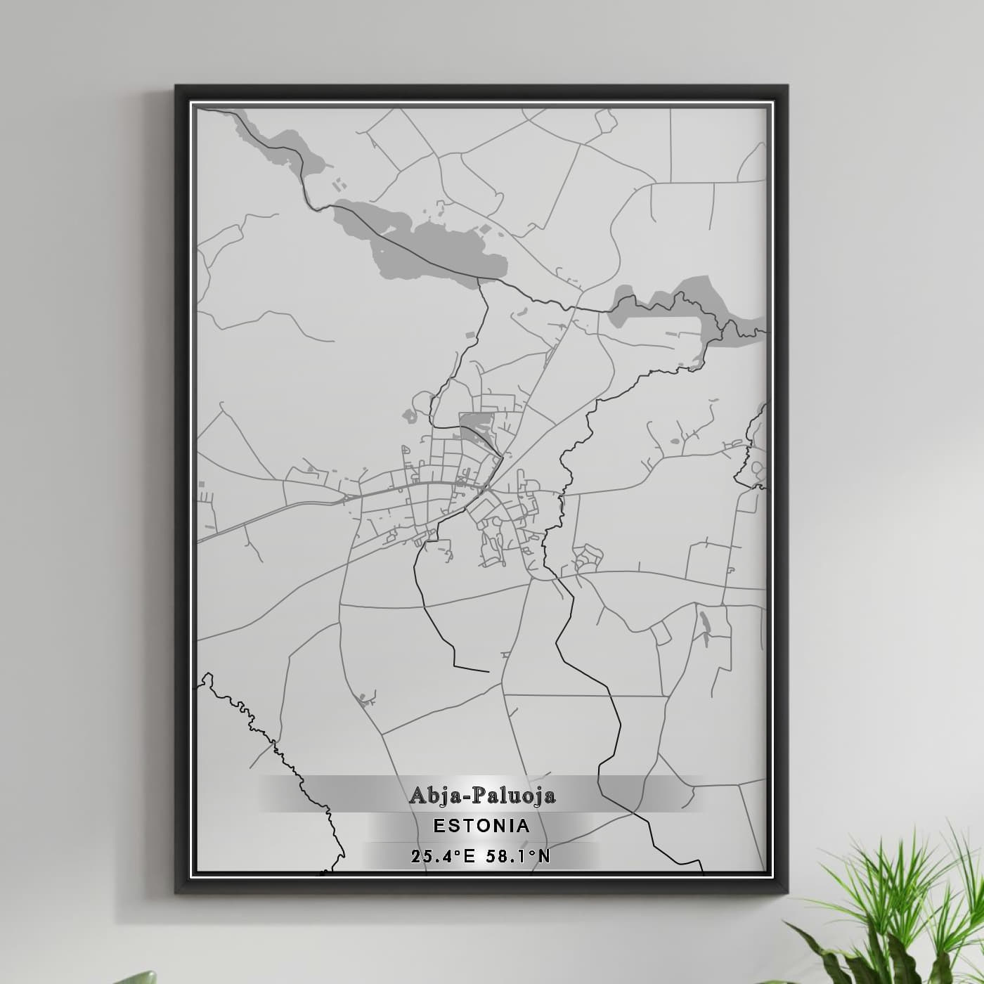 ROAD MAP OF ABJA PALUOJA, ESTONIA BY MAPBAKES