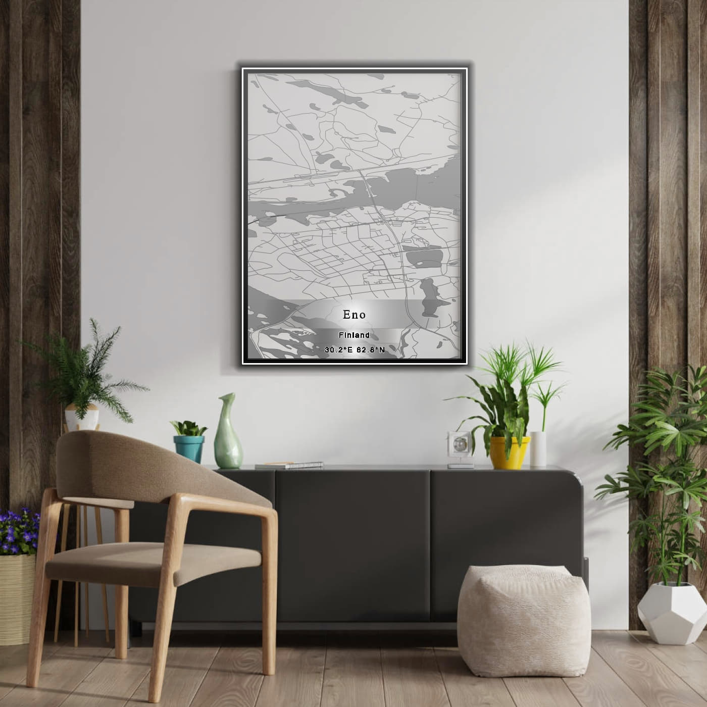 ROAD MAP OF ENO, FINLAND BY MAPBAKES