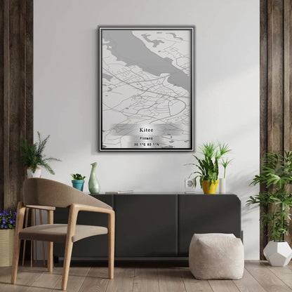 ROAD MAP OF KITEE, FINLAND BY MAPBAKES