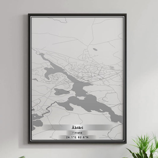 ROAD MAP OF ÄHTÄRI, FINLAND BY MAPBAKES