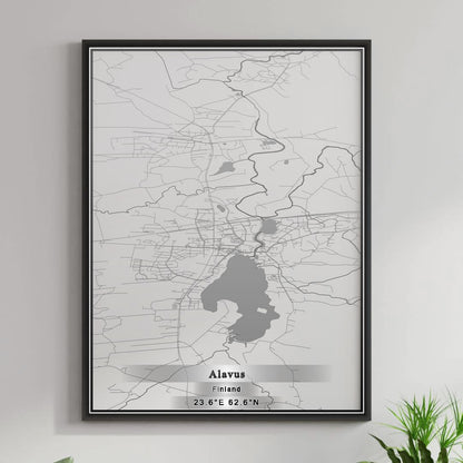 ROAD MAP OF ALAVUS, FINLAND BY MAPBAKES