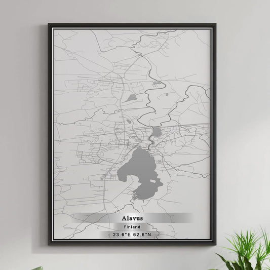 ROAD MAP OF ALAVUS, FINLAND BY MAPBAKES