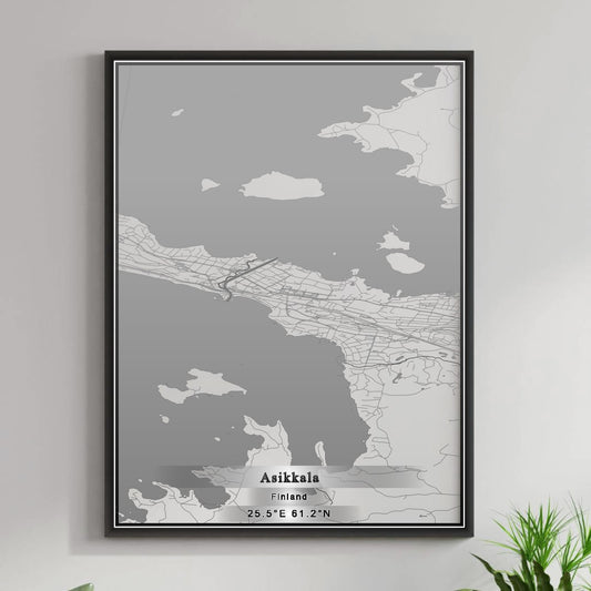ROAD MAP OF ASIKKALA, FINLAND BY MAPBAKES