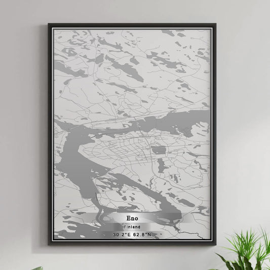 ROAD MAP OF ENO, FINLAND BY MAPBAKES