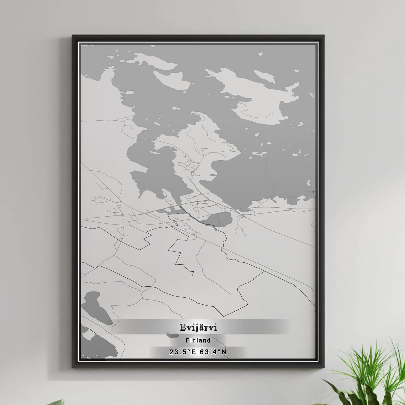 ROAD MAP OF EVIJÄRVI, FINLAND BY MAPBAKES