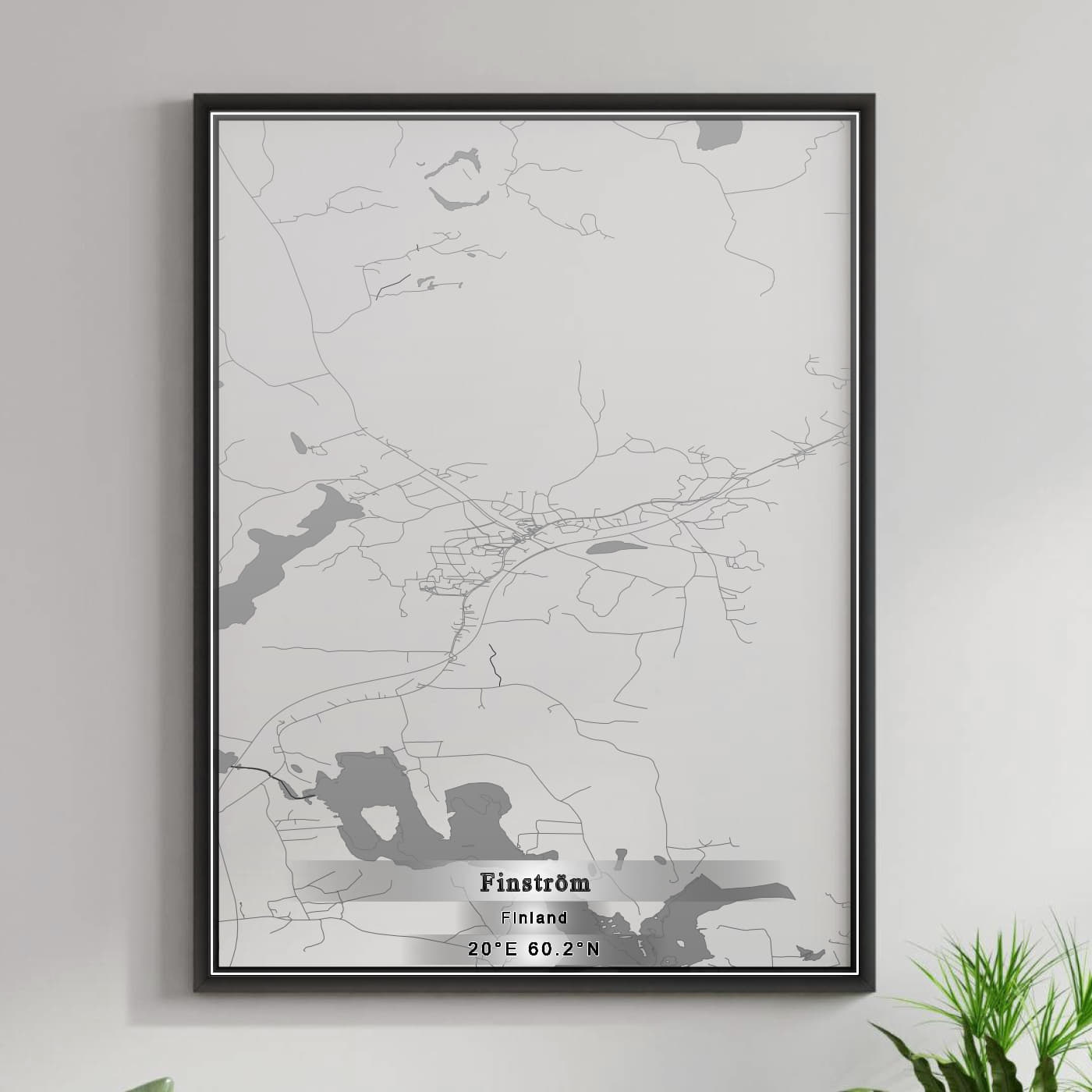 ROAD MAP OF FINSTRÖM, FINLAND BY MAPBAKES