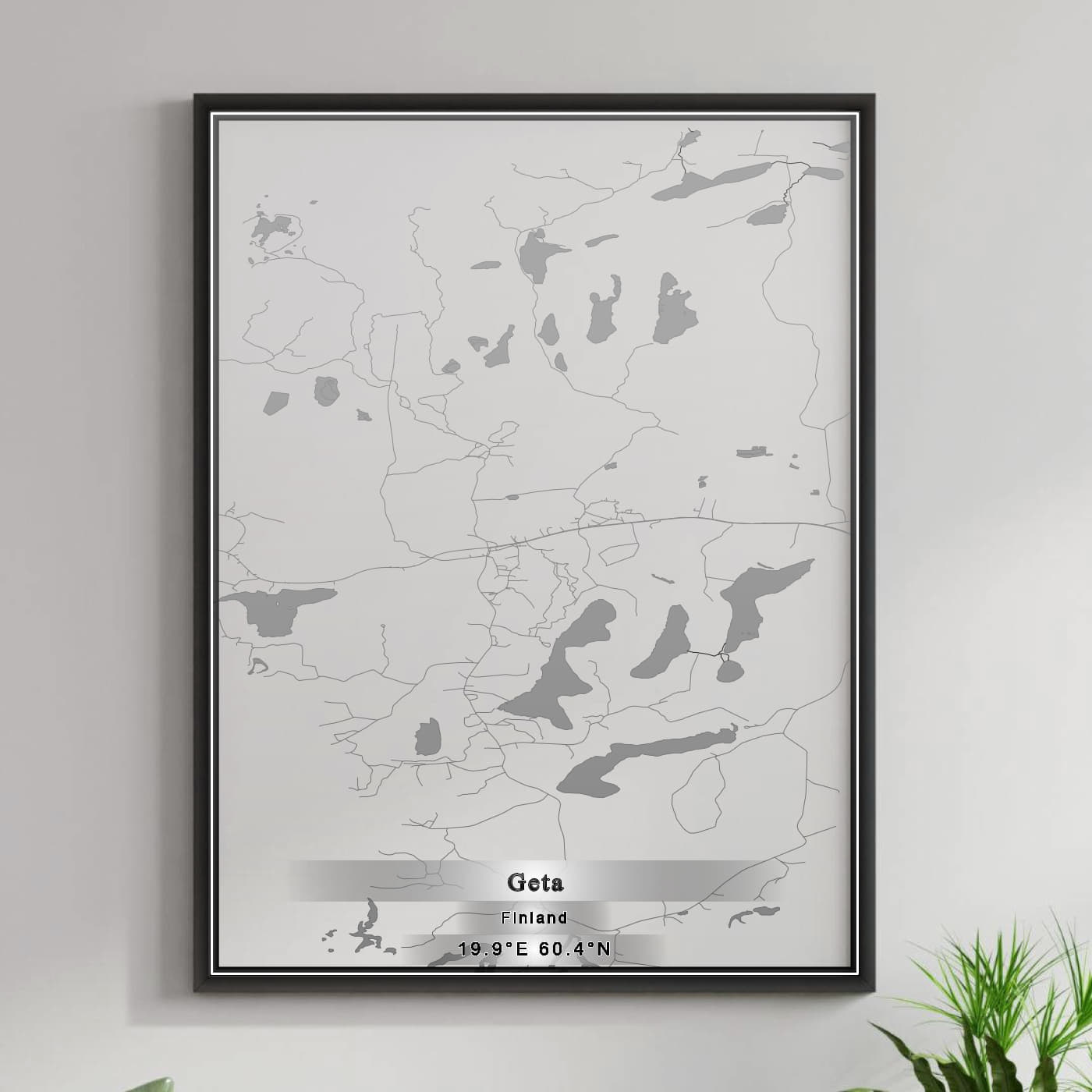 ROAD MAP OF GETA, FINLAND BY MAPBAKES