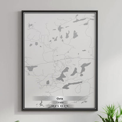 ROAD MAP OF GETA, FINLAND BY MAPBAKES