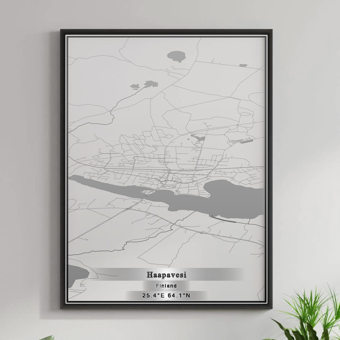 ROAD MAP OF HAAPAVESI, FINLAND BY MAPBAKES