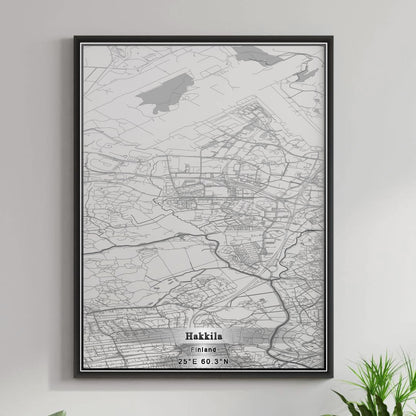 ROAD MAP OF HAKKILA, FINLAND BY MAPBAKES