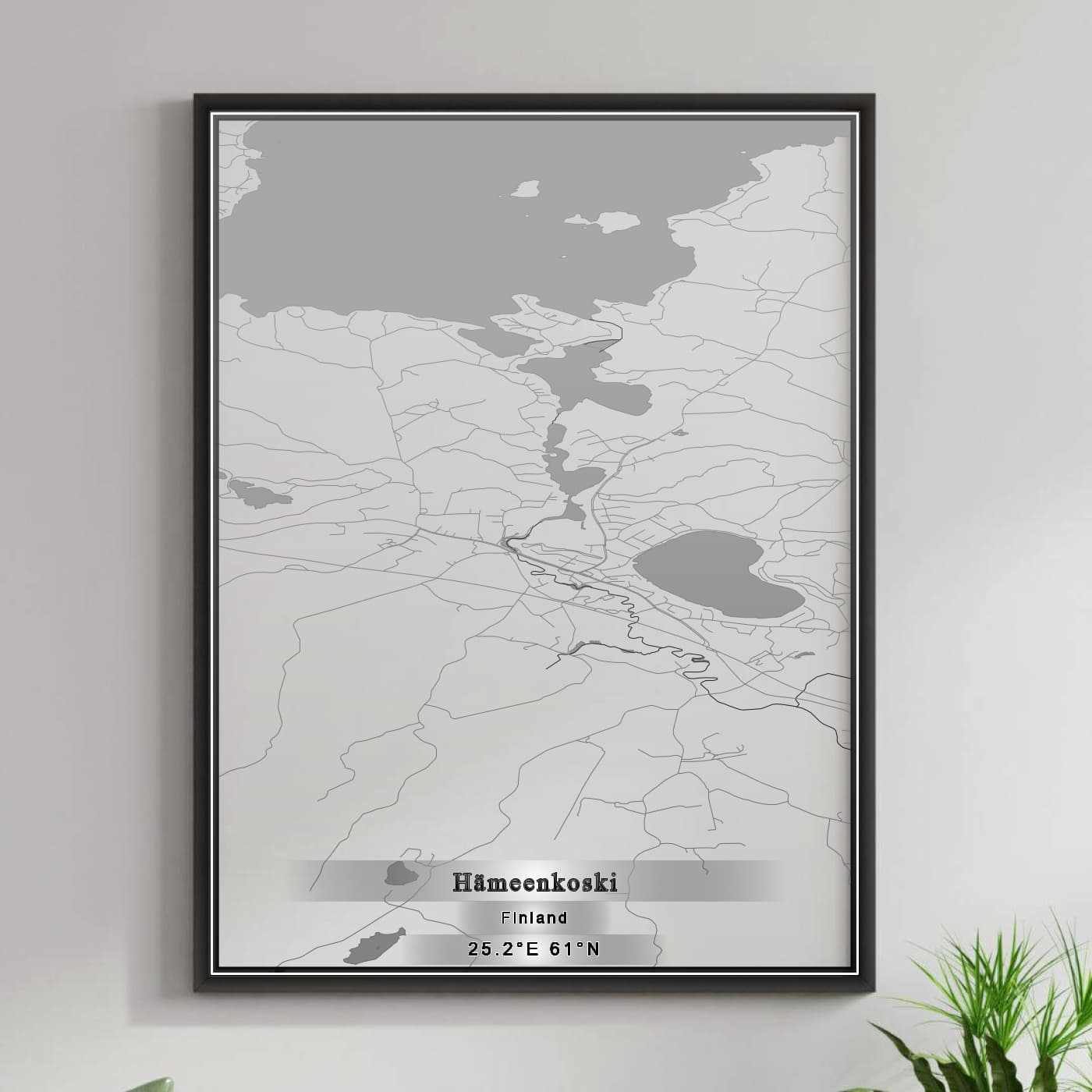 ROAD MAP OF HÄMEENKOSKI, FINLAND BY MAPBAKES