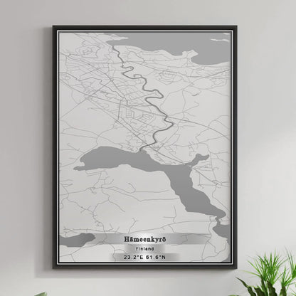 ROAD MAP OF HÄMEENKYRÖ, FINLAND BY MAPBAKES