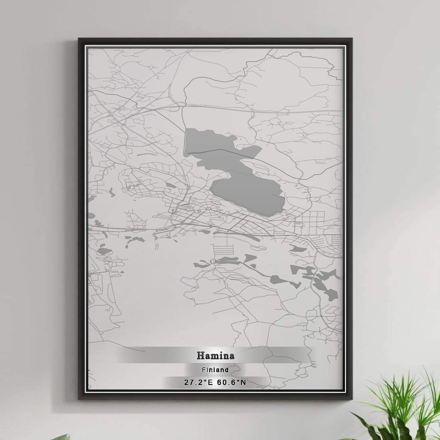 ROAD MAP OF HAMINA, FINLAND BY MAPBAKES