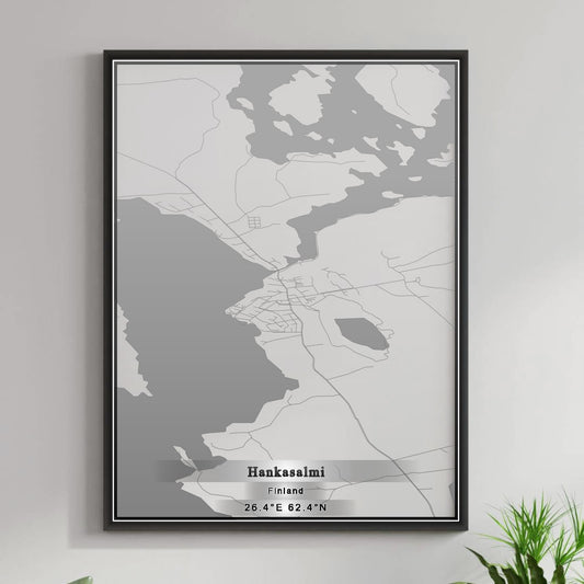 ROAD MAP OF HANKASALMI, FINLAND BY MAPBAKES