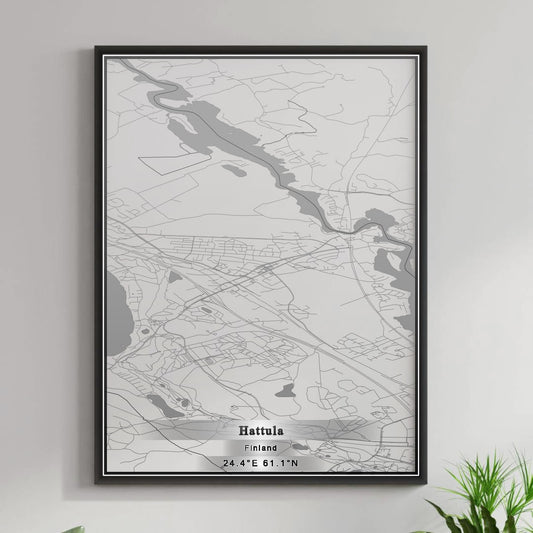 ROAD MAP OF HATTULA, FINLAND BY MAPBAKES