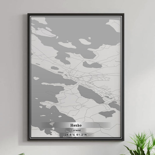 ROAD MAP OF HAUHO, FINLAND BY MAPBAKES