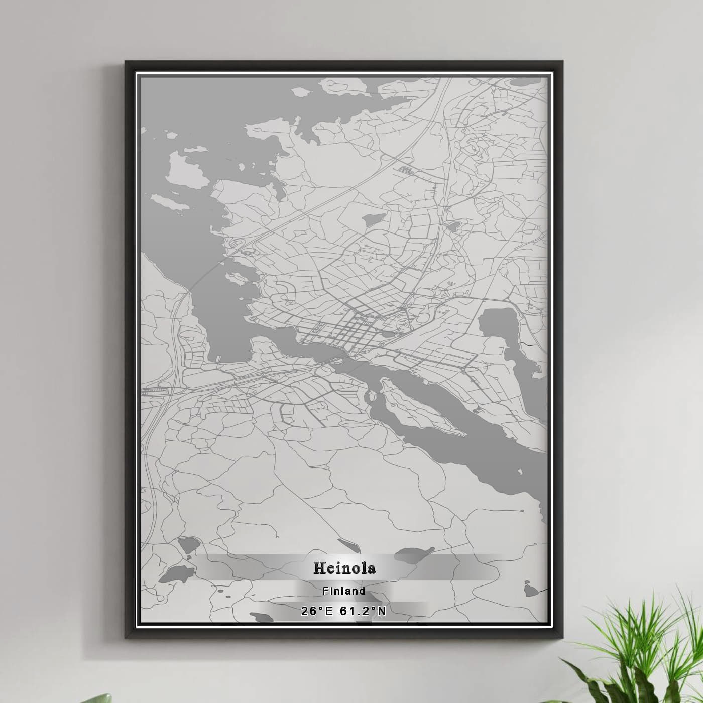 ROAD MAP OF HEINOLA, FINLAND BY MAPBAKES