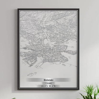 ROAD MAP OF HELSINKI, FINLAND BY MAPBAKES